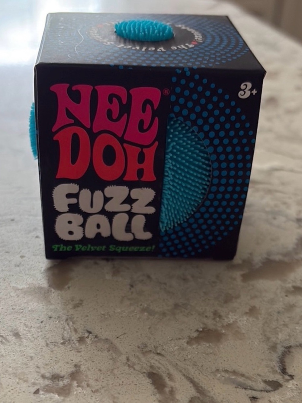 Blue Fuzz Ball Sensory Squeeze Toy